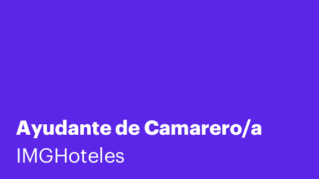 Ayudante de Camarero/a