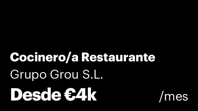 Cocinero/a Restaurante