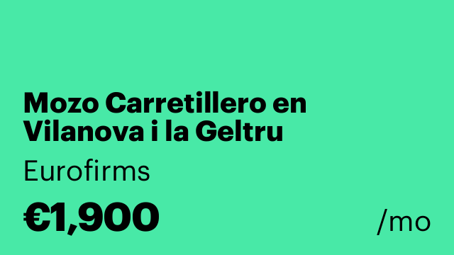 Mozo Carretillero en Vilanova i la Geltru