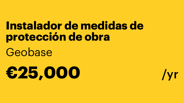 Instalador de medidas de protección de obra