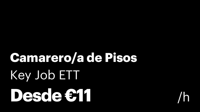 Camarero/a de Pisos