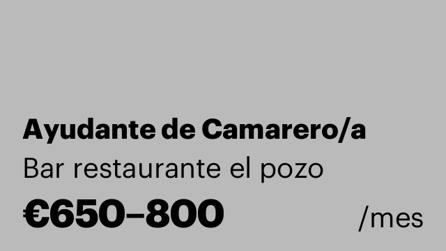 Ayudante de Camarero/a