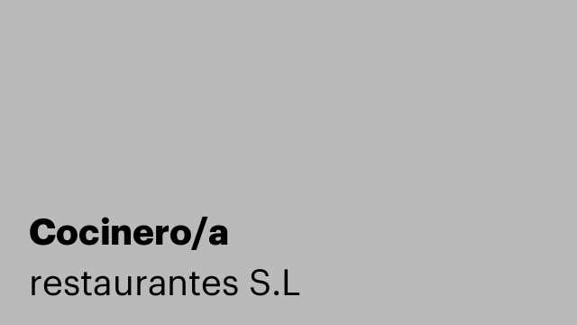 Cocinero/a