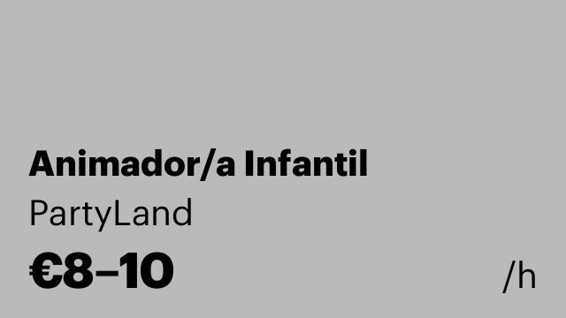 Animador/a Infantil