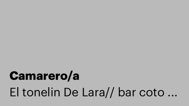 Camarero/a