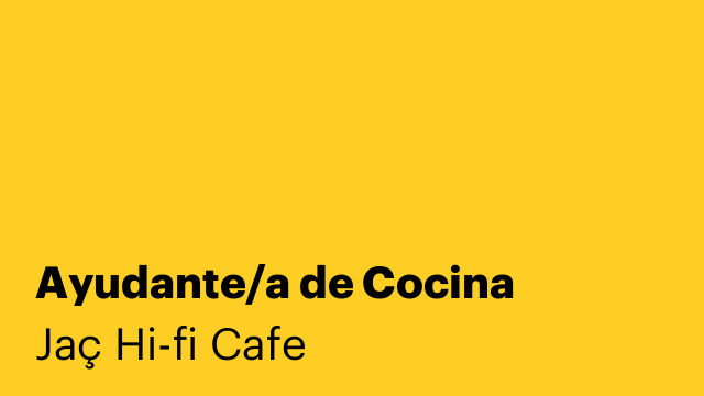 Ayudante/a de Cocina