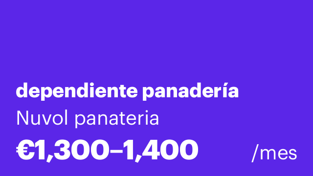 dependiente panadería