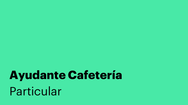 Ayudante Cafetería