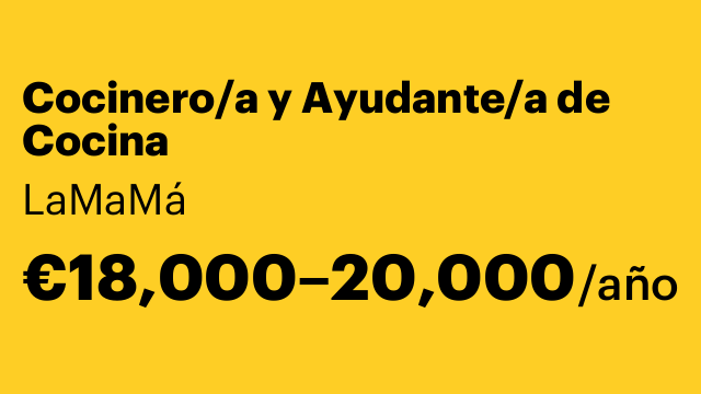 Cocinero/a y Ayudante/a de Cocina
