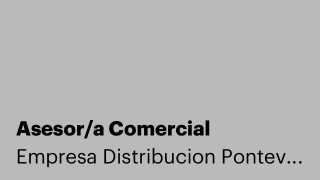 Asesor/a Comercial