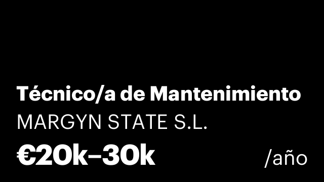 Técnico/a de Mantenimiento