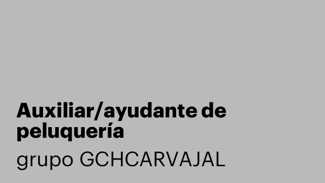 Auxiliar/ayudante de peluquería