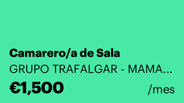 Camarero/a de Sala