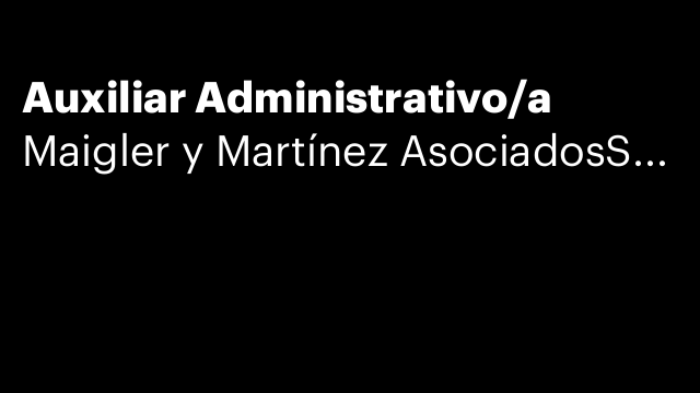 Auxiliar Administrativo/a