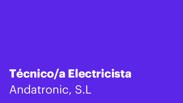 Técnico/a Electricista