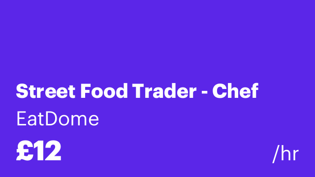 Street Food Trader - Chef