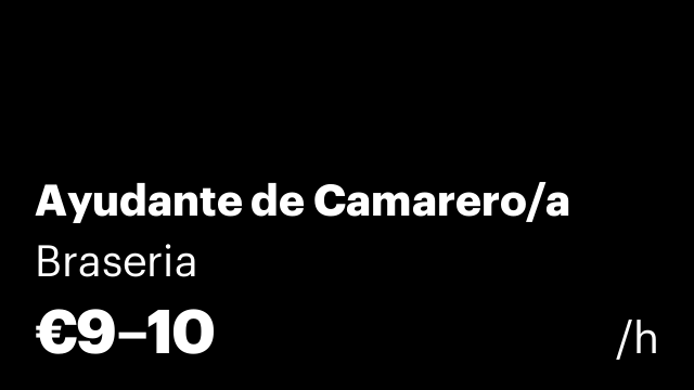 Ayudante de Camarero/a