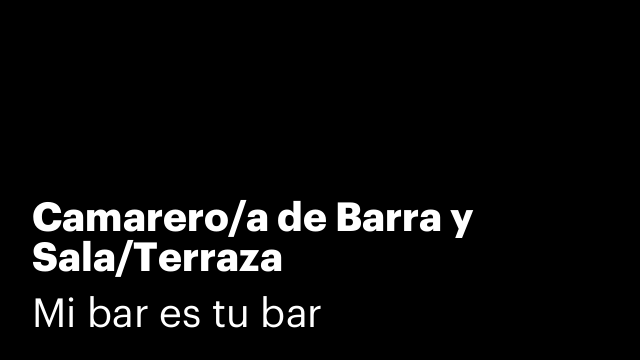 Camarero/a de Barra y Sala/Terraza