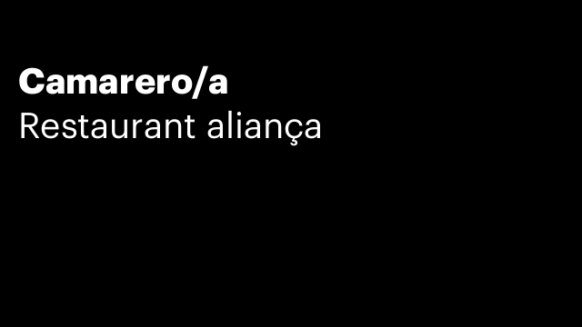 Camarero/a