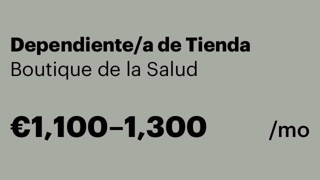 Dependiente/a de Tienda