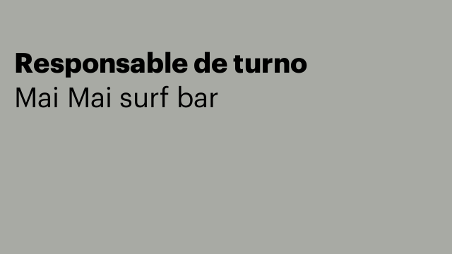 Responsable de turno