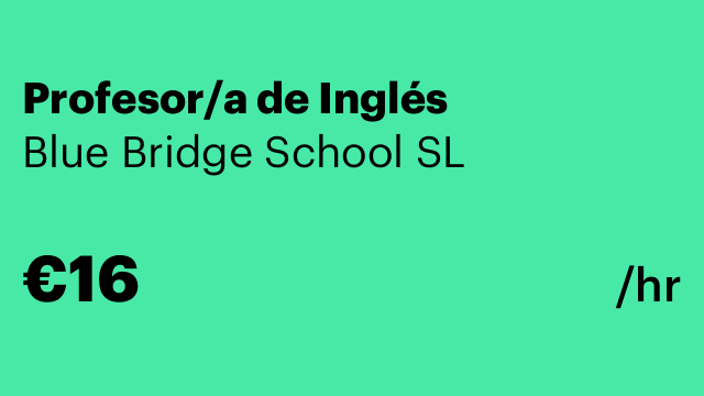 Profesor/a de Inglés