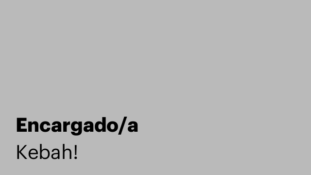 Encargado/a