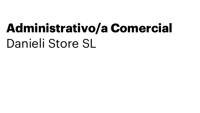 Administrativo/a Comercial