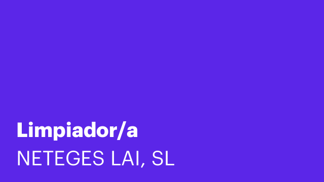 Limpiador/a