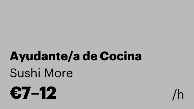 Ayudante/a de Cocina