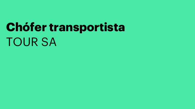 Chófer transportista