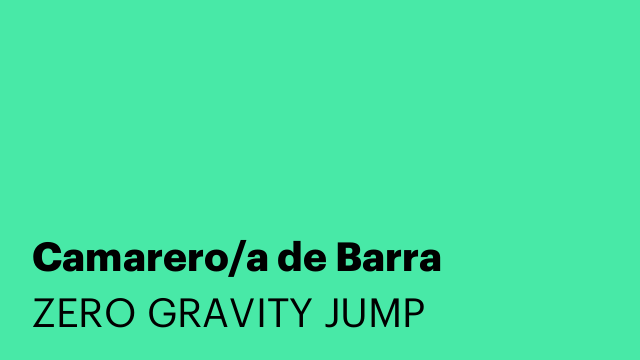 Camarero/a de Barra