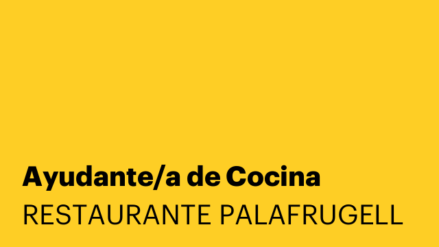 Ayudante/a de Cocina