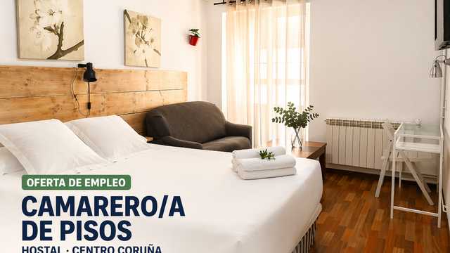 Camarero/a de pisos – Hostal Centro Coruña (media jornada/Fds)