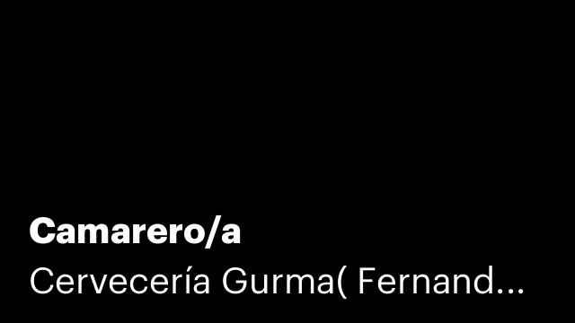Camarero/a