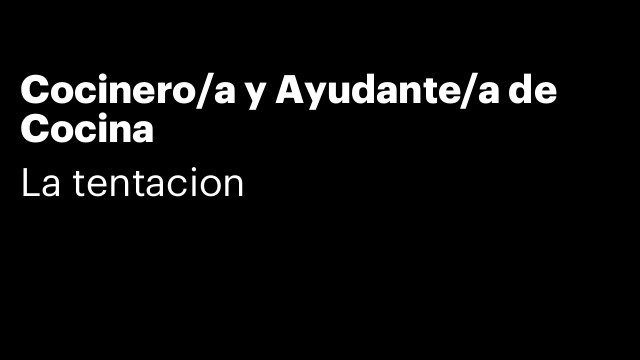 Cocinero/a y Ayudante/a de Cocina