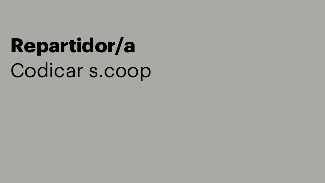 Repartidor/a