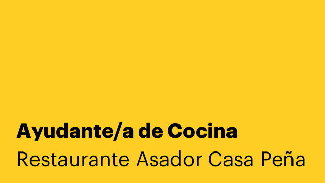 Ayudante/a de Cocina