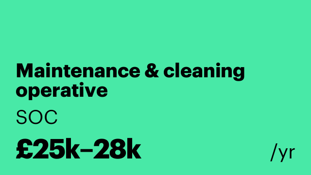Maintenance & cleaning operative