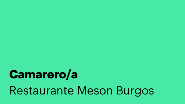 Camarero/a