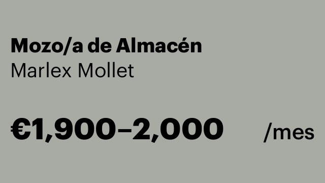 Mozo/a de Almacén
