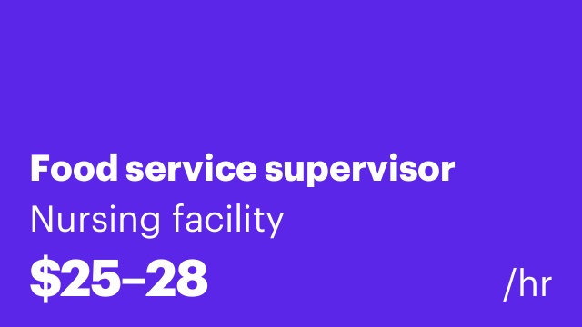 Food service supervisor