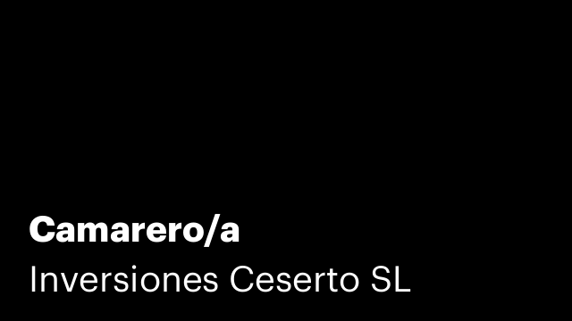 Camarero/a
