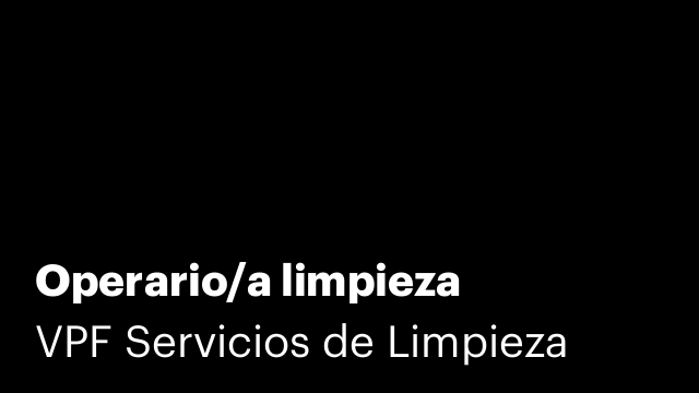 Operario/a limpieza
