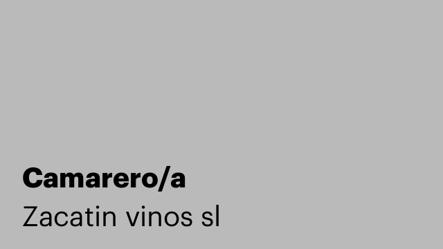 Camarero/a