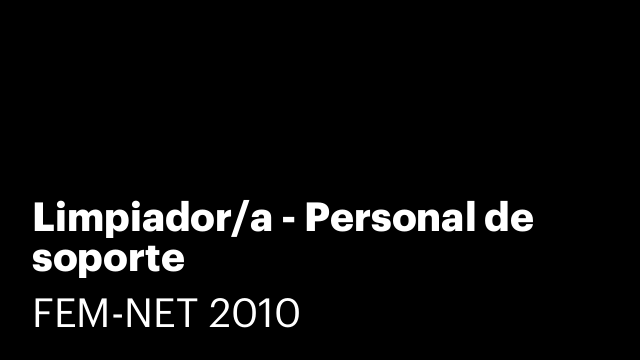 Limpiador/a - Personal de soporte