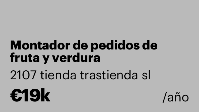 Montador de pedidos de fruta y verdura