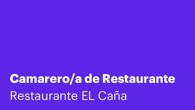 Camarero/a de Restaurante