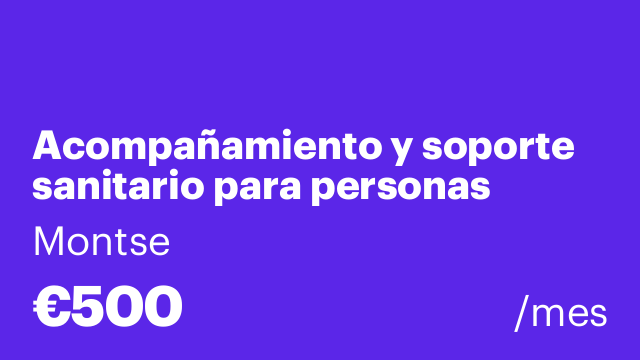 Acompañamiento y soporte sanitario para personas mayores (Molins de Rei)