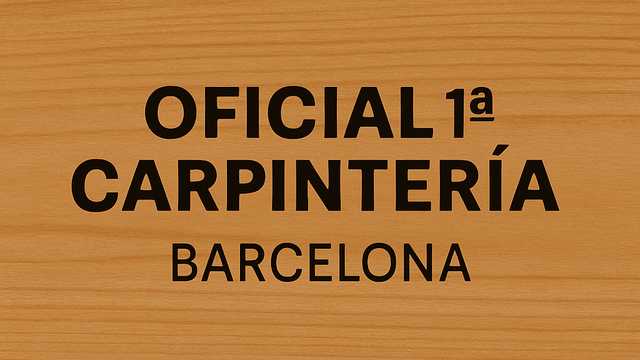Oficial de carpintería con experiencia en madera y montaje